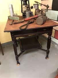Antique Card Playing Table.....Each side with it's own personal drawer....