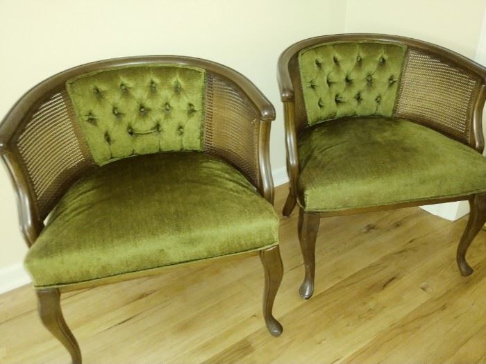 Vintage rattan side chairs