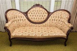 Victorian Style 1950's Parlour Settee: $495.00