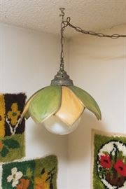 Retro Tulip Swag Light:  $40.00 (as is)  It Works!