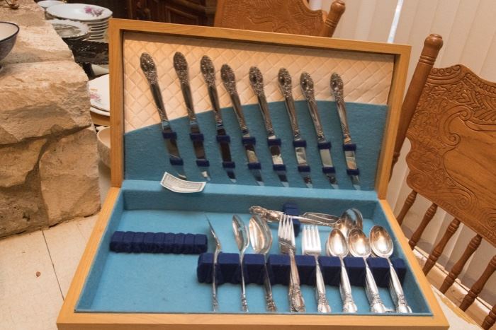 Community Plate Ballad Pattern Flatware.  50pc.:  $90.00.