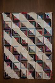 Log Cabin Quilt Top Wall Hanging:  $40.00
