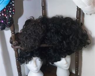 Corner Shelf:  $12.00.  Head Covers and Wigs.  Priced From:  $6.00 - $60.00.