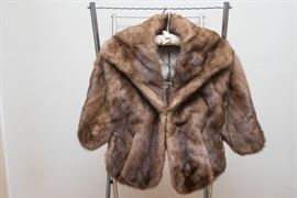 Mink Stole: $200.00. Fur Collars Available At: $12.00ea.