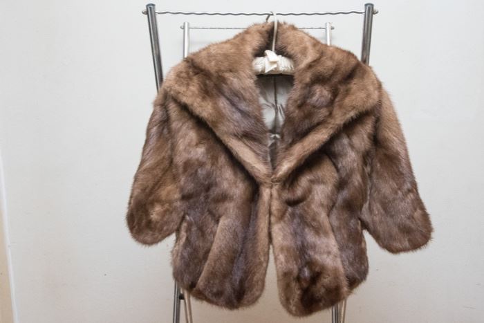 Mink Stole:  $200.00.                                                Fur Collars Available At:  $12.00ea.