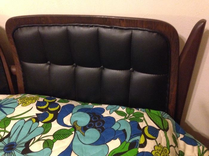 MCM Tufted Headboard.  Double Bed.  Head and Footboard, Mattress and Box Springs:  $280.00   