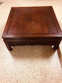 Large oriental style wood coffee table