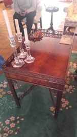 Baker Historic Charleston Collection Flame Mahogany Tea Table!!