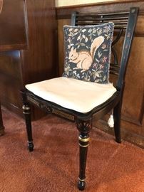 Pair of black Baker chairs