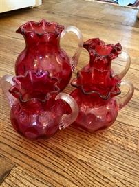 Vintage Fenton  cranberry glass