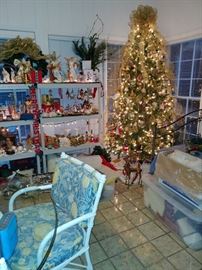 Joseph transformed one wall of the sunroom into an amazing Christmas display