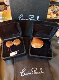 Erwin Pearl brooch and earrings original box