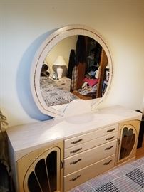 Dresser with large mirror