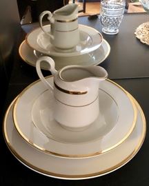 This pattern is by Atelier American "Royal Gold" - simple but elegant service for 8, plus serving pieces.