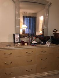 Dresser and mirror, which matches the headboard