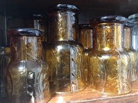 Amber vintage glasses 