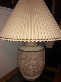 Pair of large Southwestern lamps 