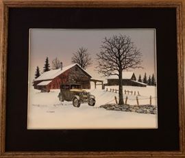 "Snow Suite", Oil and Mixed Media