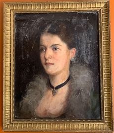 Portrait of A Young  Woman;  Oil Painting on Canvas