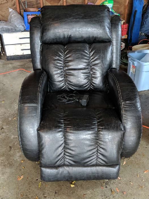 $175-NOW $80  Black electric recliner chair