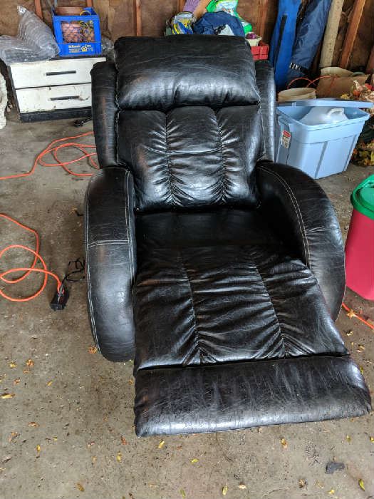 $175  Black recliner chair