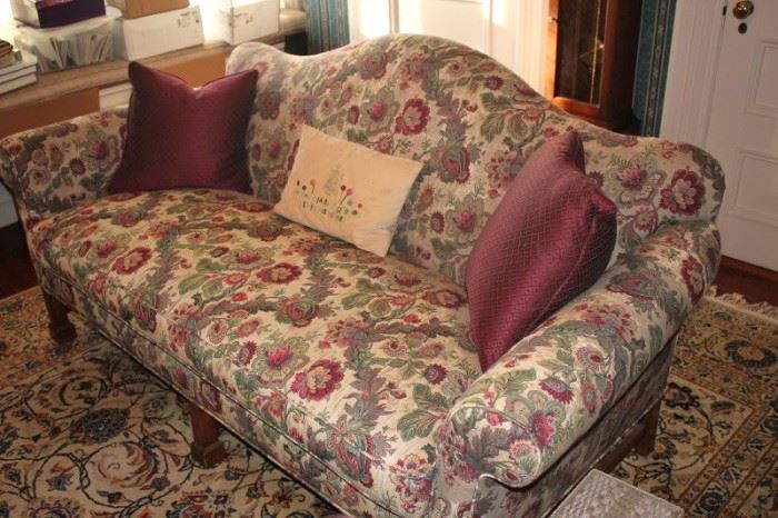 Upholstered Sofa with Accent Pillows