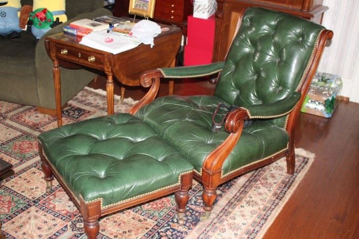 Chesterfield Chair and Ottoman