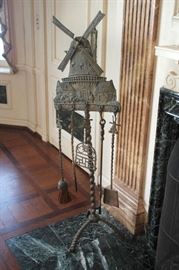 Vintage Fireplace Stand & Tools