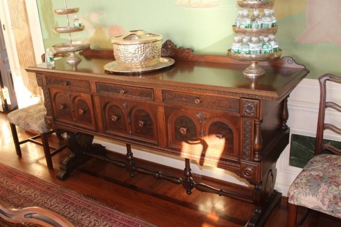 Antique Server and Decorative Serving Pieces