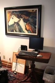 Art and Pedestal Table