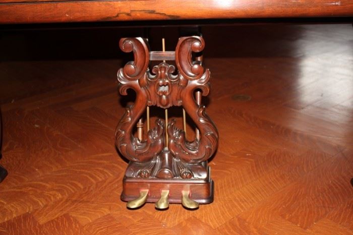 Steinway Carved Grand Piano in Rosewood, circa 1850’s, redone by Steinway in 1990’s