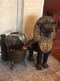 Asian Statuary, Wood Storage and ....