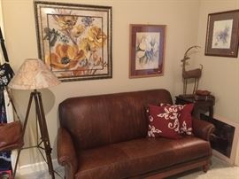Leather Thomasville sofa/love seat.