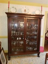 antique claw foot china cabinet