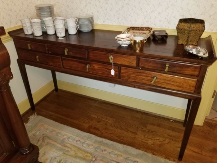 custom made 1950's oriental style sideboard or console table