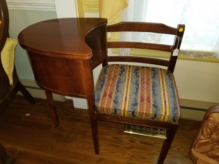 vintage telephone bench table