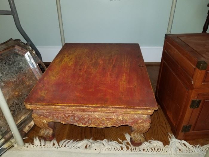 antique Chinese chow table