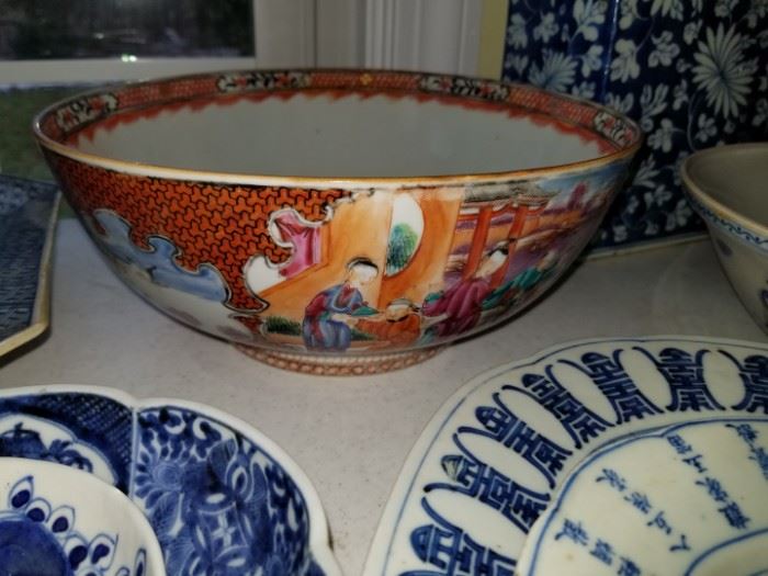 chinese export punch bowl