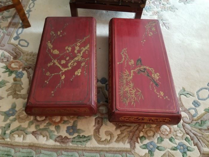 antique CHinese long boxes