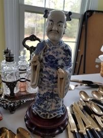 antique Chinese man figure, some old restoration