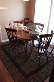 Table, 2 leaves, 6 chairs (Heywood Wakefield)