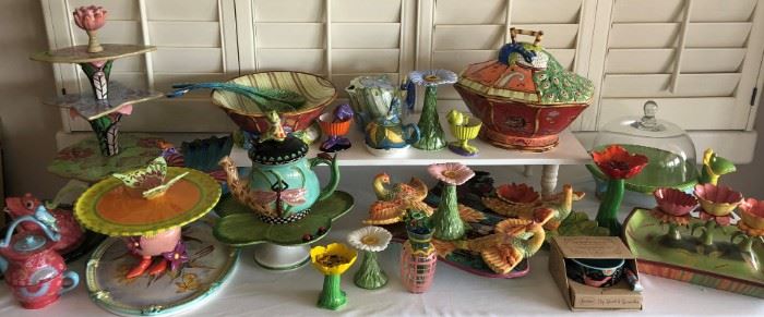 Whimsical Cake Plates, Teapots, Serving Bowls, Platters and more...