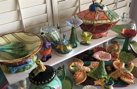 Whimsical Cake Plates, Teapots, Serving Bowls, Platters and more...