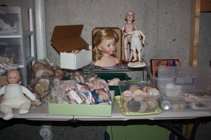 Everything you would need to make your own dolls