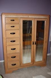 Broyhill mirrored armoire 