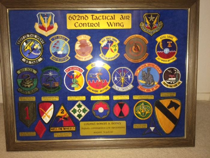 Framed group of patches