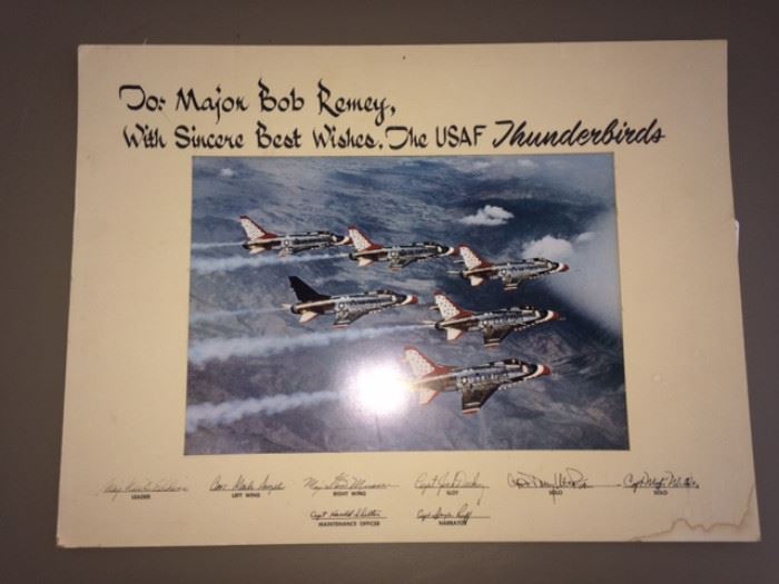 autographed Thunderbirds picture