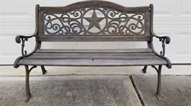 Texas star park bench