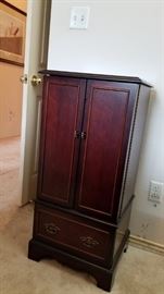 Jewelry storage cabinet - drawers inside are a little wonky
