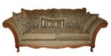New upholstered sofa with rolled arms (matching loveseat not shown)